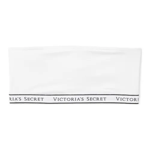 Victoria's Secret Розовый Логотип Хлопок Беспроводной Бандо Бюстгальтер Bralette Vs Белый Бюстгальтер Женская Белая