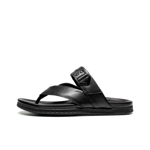 LEAVELAND Быстросохнущий Шлепанцы Мужской Черный