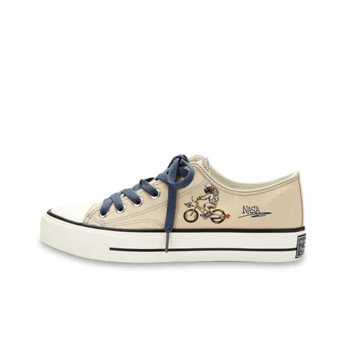 RUN MANNER Low-Top Canvas Shoes Beige Men's