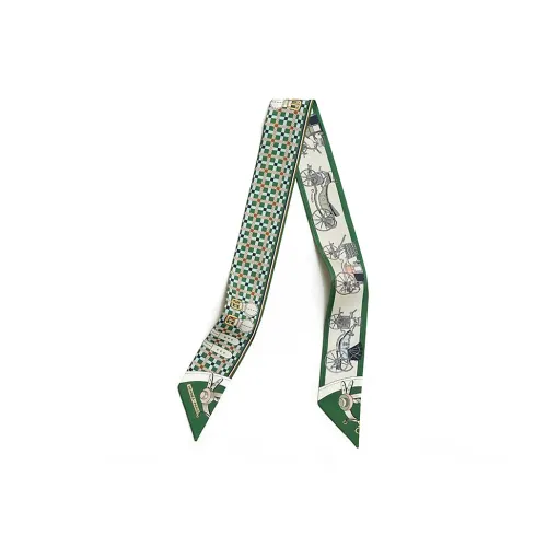 HERMES Шелковые шарфы Женские Зеленый