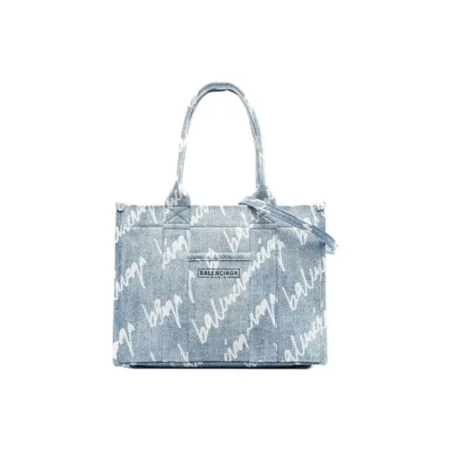 Balenciaga Деним Тоут Сумка Сумка для покупок Сумка через плечо Сумка Женская Светло-синяя