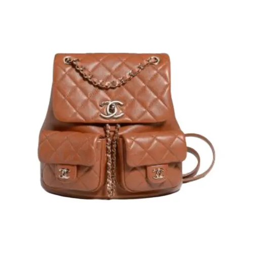 CHANEL Duma Телячья кожа Рюкзак Средний Женские Карамельно-коричневый