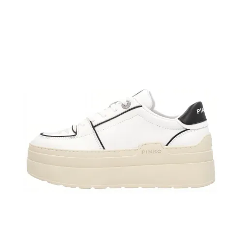 PINKO Низкие кроссовки для скейтбординга женские черно-белые