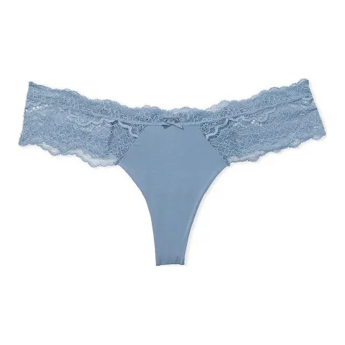 Victoria's Secret Dream ANGELSV Кружевная отделка Стринг Panty Blue Panty Women's 1 Pack Blue Gray