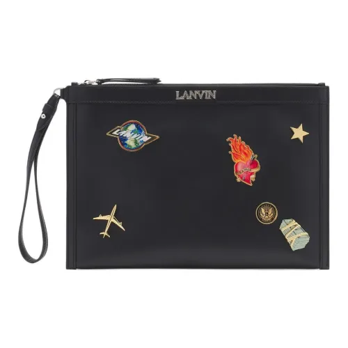 Lanvin Хлопок Клатч Мужской Черный