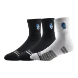 3 упаковки - Премиум носки Crew (Белый Серый + Черный Серый + Чисто Черный)