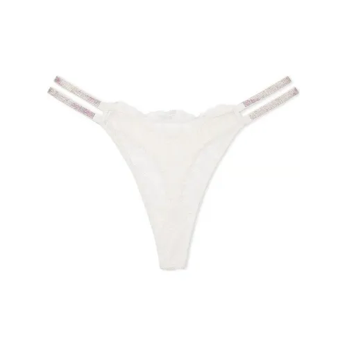 Victoria'S Secret VICTORIA'S Secret Розовый VERY Сексуальный Двойной SHINE Ремень Кружево Tg Panty CT We Стринг Женские 1 шт Белый