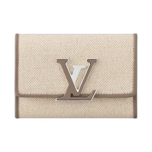 LOUIS VUITTON Хлопок Canvas Кошелек Женские Taupe