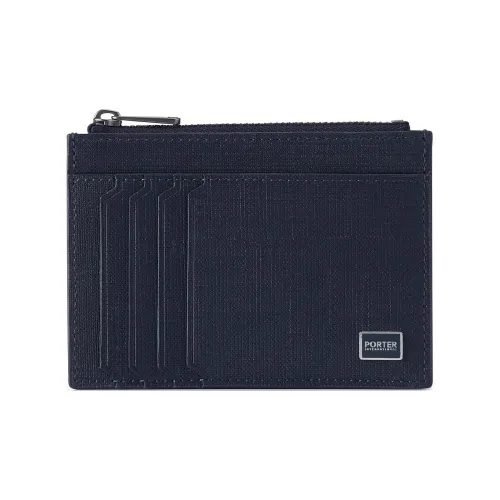 PORTER Высококачественный Pebble Текстурированная Коровья кожа Монетница Держатель для карт Унисекс Темно-синий