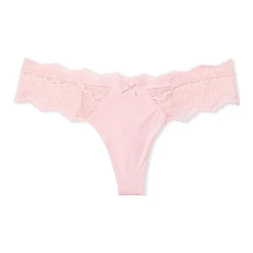 Victoria's Secret DREAM Angels Кружевная отделка Стринг Panty Pretty BM Стринг Женские 1 шт Светло-розовый