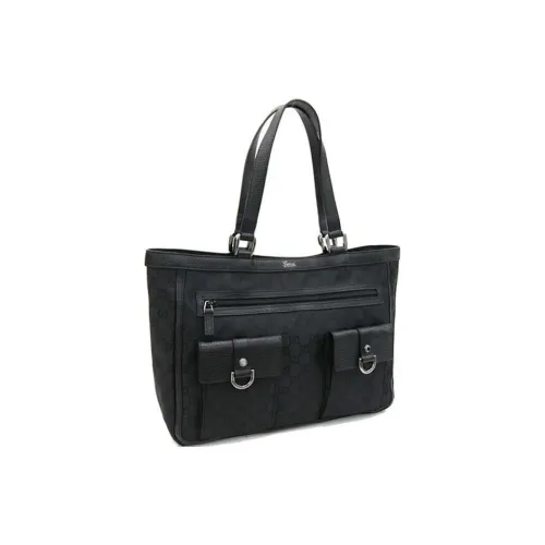 GUCCI Нейлоновая сумка-тоут сумка для покупок сумка через плечо унисекс черный