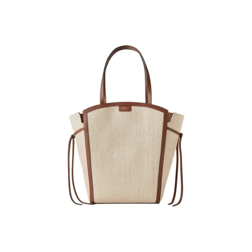 Mulberry Raffia Tote Bag Shopping Bag Shoulder Bag Handbag Women's Ecru Bright Umber Mulberry Рафия Тоут Сумка Сумка для покупок Сумка на плечо Сумка Женская Экрю Яркий Умбра