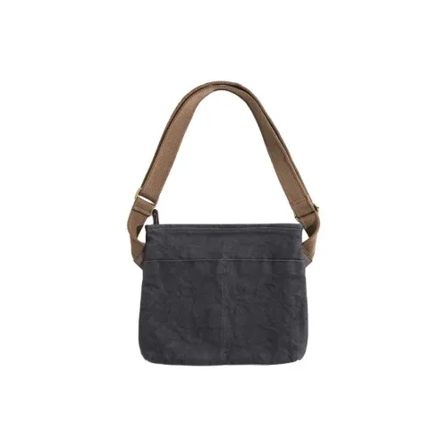 MADEN Canvas Bag Crossbody Bag Shoulder Bag Small Unisex Dark Gray MADEN Холщовая сумка сумка через плечо плечевая сумка маленькая унисекс темно-серый