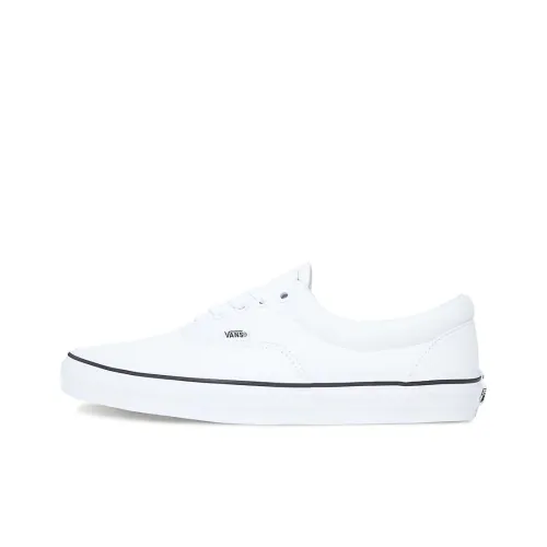 Vans Era Устойчивые к истиранию Низкие Кеды Унисекс Белые