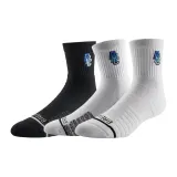 3 упаковки - Премиум носки Crew (Чисто белый + Бело-серый + Черно-серый)