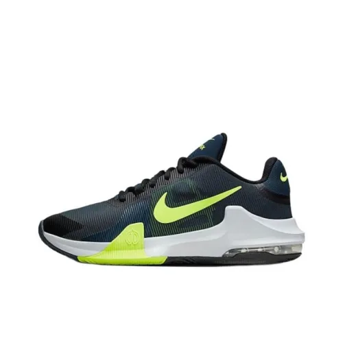 Nike Air Max IMPACT 4 Low Топ Баскетбольные кроссовки Унисекс Черный Зеленый