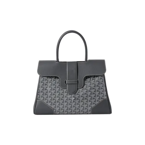 GOYARD Saigon Холст с кожей Saigon Тоут Сумка Сумка через плечо Большая унисекс Серый