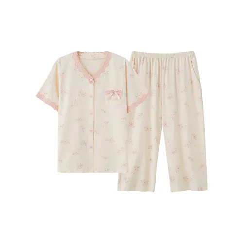 Chun Xi Pajama Комплект Женский Абрикос