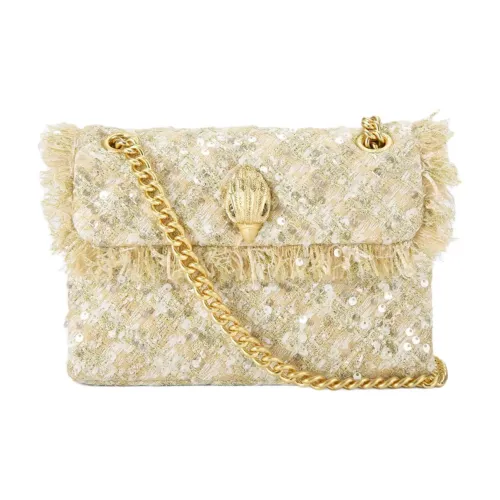 Kurt Geiger London Твид Ткань Сумка через плечо Мини Женская Шампань