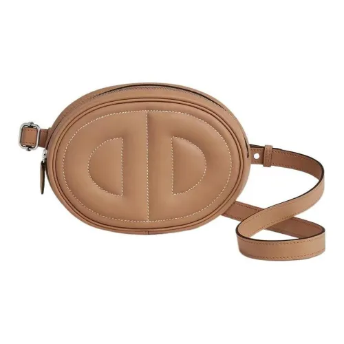 HERMES In The Loop Swift Кожа Свиной нос Слинг-сумка Сумка на пояс Женские Фиолетовый Чай