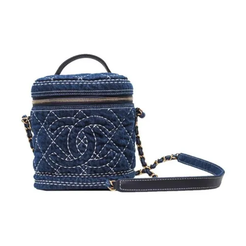 CHANEL Холст Переносной Холст Сумка через плечо Женская Джинсовый Синий