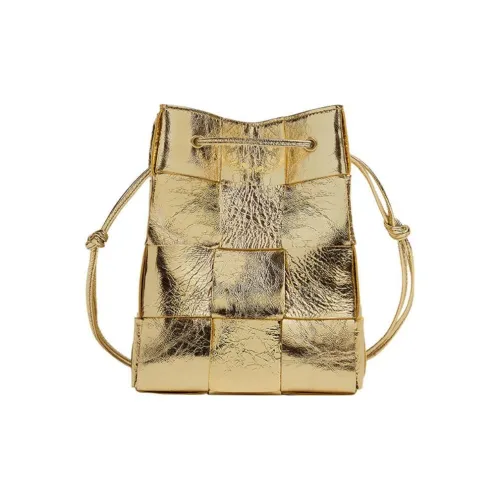 Bottega Veneta Cassette Коровья кожа Camera Сумка Сумки через плечо Маленькая женская золотая