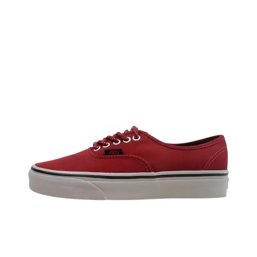 Vans Authentic POLY Холст Амортизация Износостойкие Низкие Кроссовки для Скейтбординга Унисекс Красный