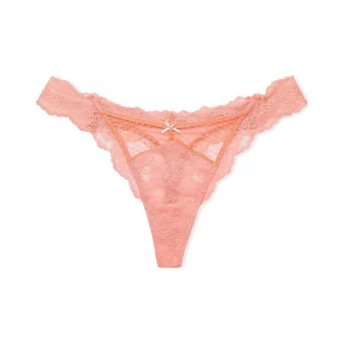 Victoria's Secret Pink Dream Angels Кружево и Сетка Стринг-трусы Неон Nectar Трусы Женские 1 Пачка Оранжево-розовый