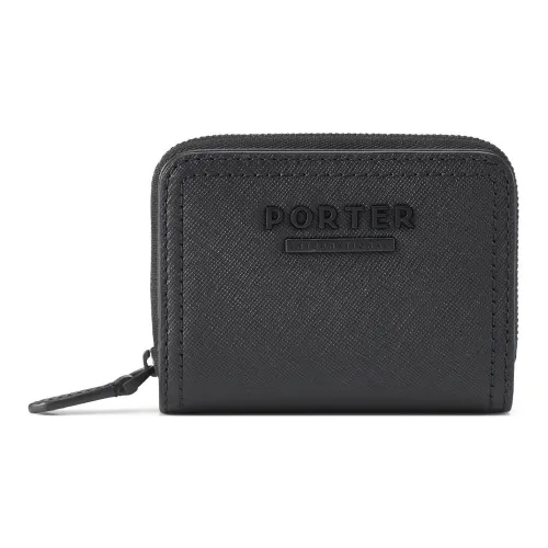 PORTER Leather Монетница Унисекс Черный