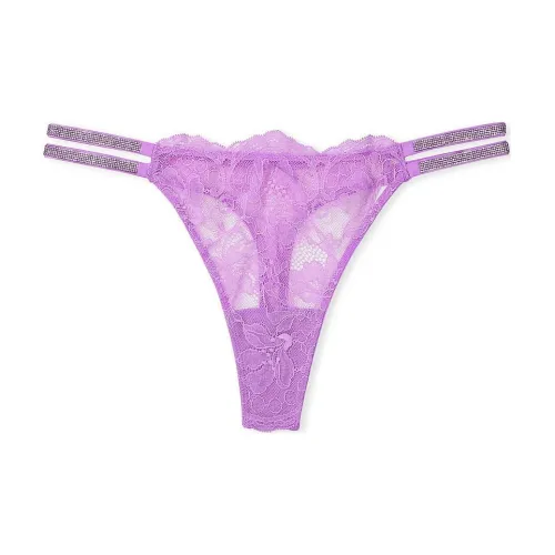 Victoria's Secret Розовый VERY Сексуальный Двойной SHINE Ремень Кружево Tg Panty Pe Нижнее белье Женские 1 Пачка Фиолетовый