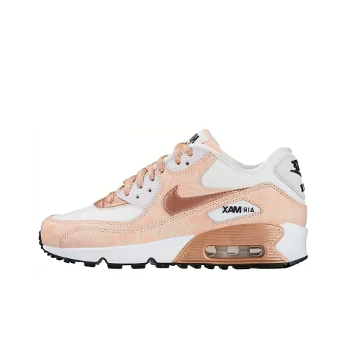 Nike Air Max 90 Износостойкий и Легкий Низкий Топ Повседневная Обувь Женская Белая Розовая