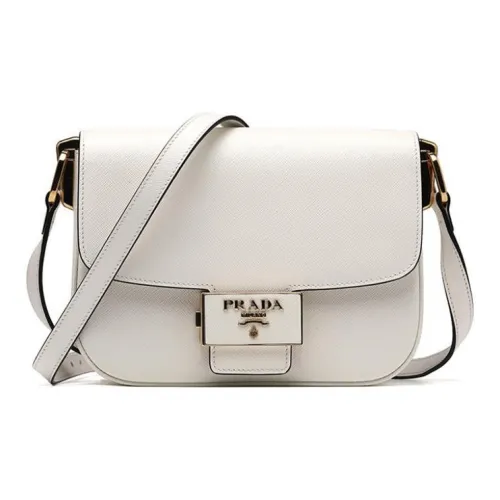 PRADA Сумка через плечо из коровьей кожи женская белая