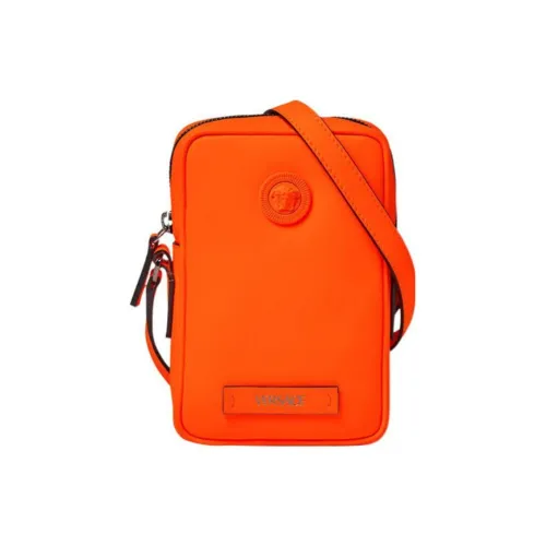 VERSACE Полиэстер Сумка через плечо Стандартная Мужская Оранжевая