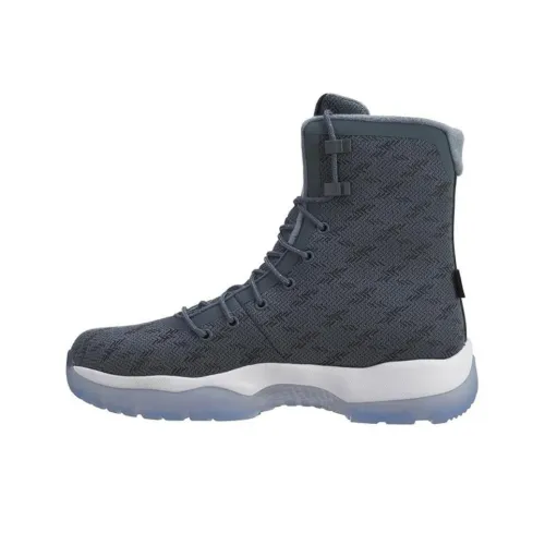 Джордан Future Slip-resistant Abrasion-resistant High Top Casual Shoes Men's Gray