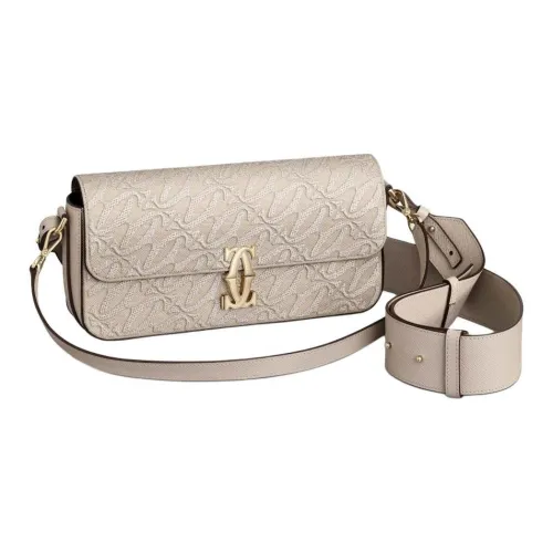 CARTIER C De Cartier Collection Сумка через плечо из телячьей кожи женская бежевая