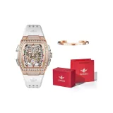 Белый, розово-золотой