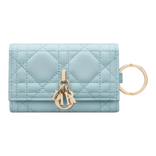 DIOR My Dior Lambskin Key Pouch Женские Небесно-голубой