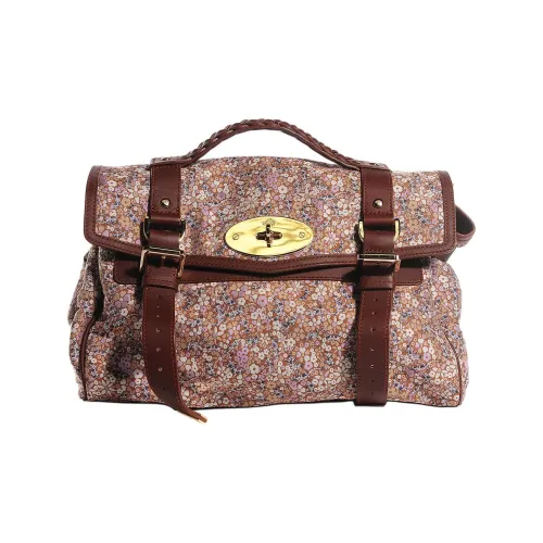 Mulberry Alexa Jacquard Leather Portable Crossbody Bag Shoulder Bag Women's Cookie Brown