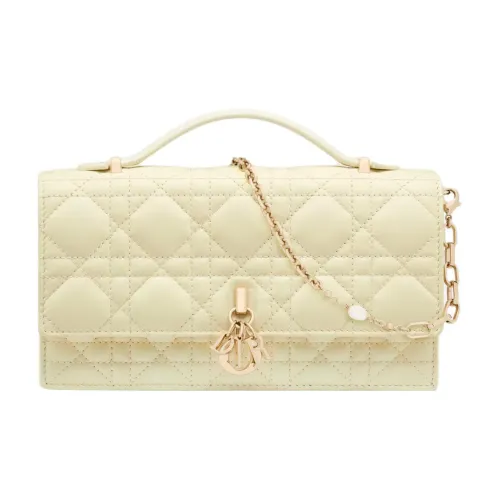 DIOR My Dior Овчина Сумка через плечо Сумка Мини Женская Светло-желтая