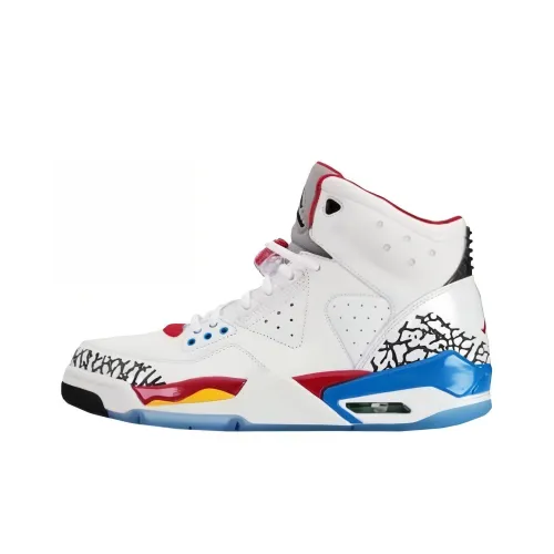 Джордан Rare Air Slip-Resistant Abrasion-Resistant MID Топ Винтажные Баскетбольные Кроссовки Мужские Белый Синий