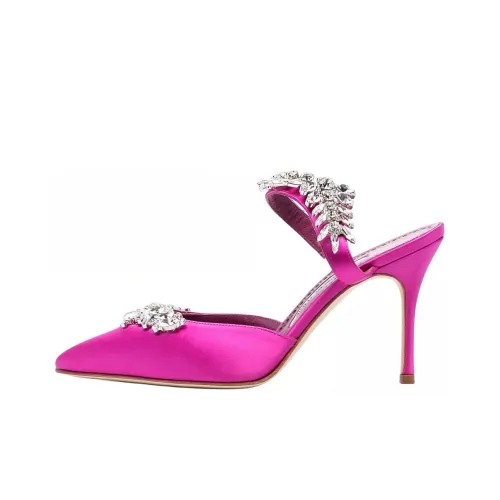 MANOLO BLAHNIK Домашние тапочки Женские Персиково-розовый