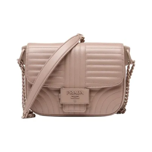 PRADA Сумка через плечо из кожи женская цвет телесный