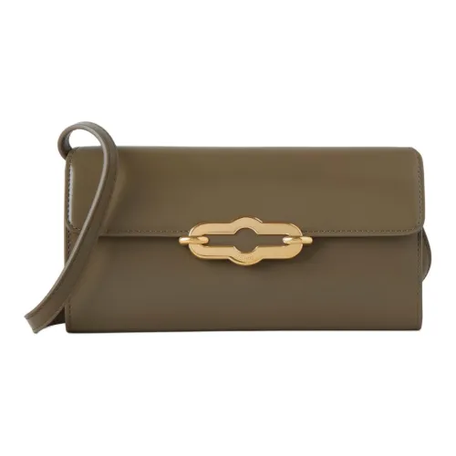 Mulberry Телячья кожа Сумка через плечо Кошелек Женские Лен Зеленый