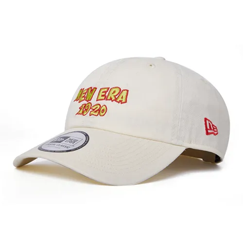 New Era Хлопковые кепки унисекс белые