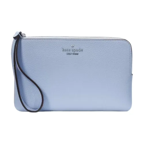 Kate Spade Pebble Leather Clutch Medium Women's Blue