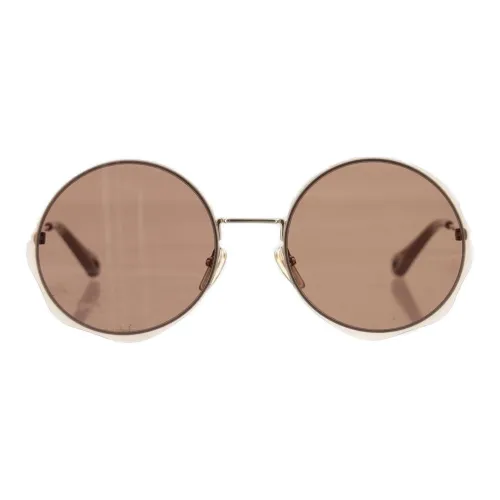 Chloe Металл Круглые Солнцезащитные очки Женские Розовые