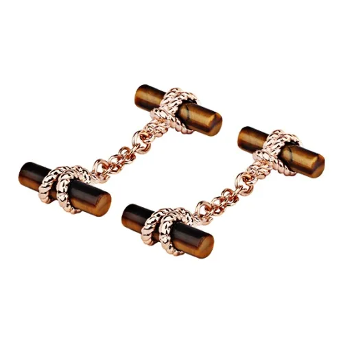 MUSTKOO Латунь, Золото с покрытием, Эмаль, Искусственный драгоценный камень, Запонки для мужчин