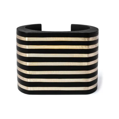 Parts Of Four Деревянный Серебряный Браслеты Женские Черный