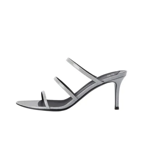 Giuseppe Zanotti GZ Слипоны 7 см Женские Серебряные