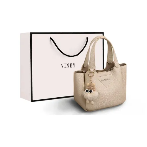 VINEY Корова Кожа Ручная Сумка Сумка через плечо Сумка на плечо Сумка-ведро Корзинка-сумка Маленькая Женская Слоновая Серый Экрю